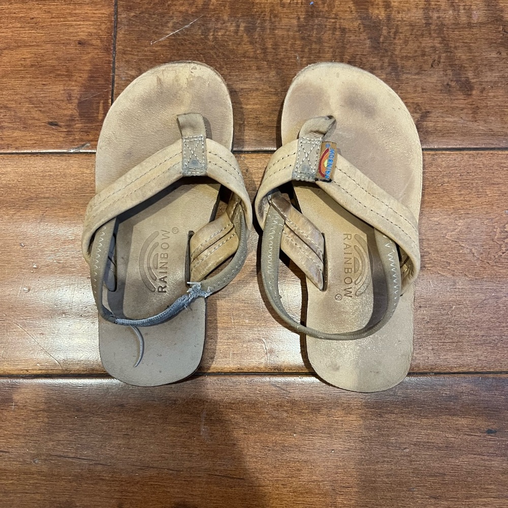 Rainbow Kids Sandals - Tan